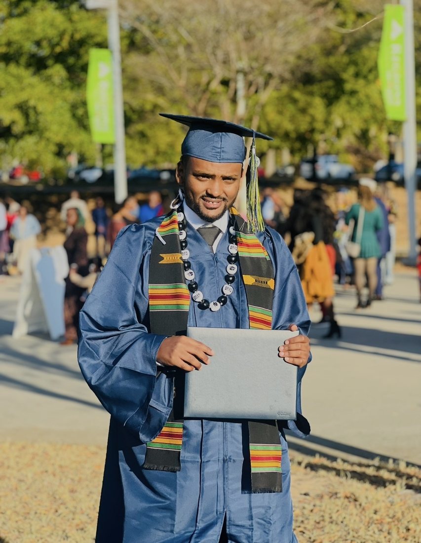 Lami Gemeda at graduation